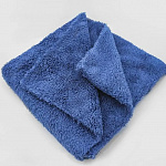 Салфетка 30*30см из микрофибры махра синяя 320г/м2